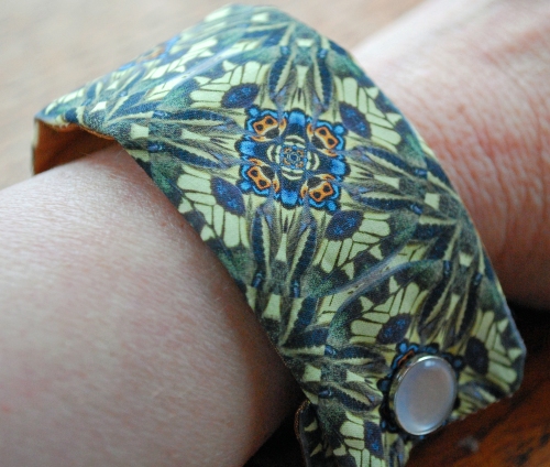 Swallowtail mandala cuff bracelet