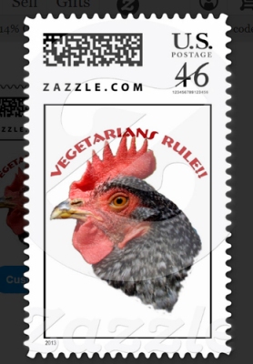 Zazzle stamp hen
