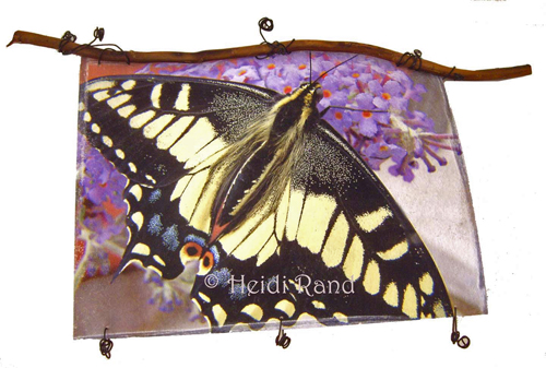 Lutradur butterfly hanging
